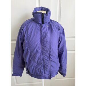 Vintage 1985 CB Sports Purple Down Puffer Jacket Womens Small Retro 80s